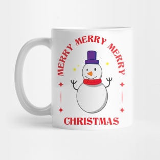 Snowman vintage retro illustration Mug